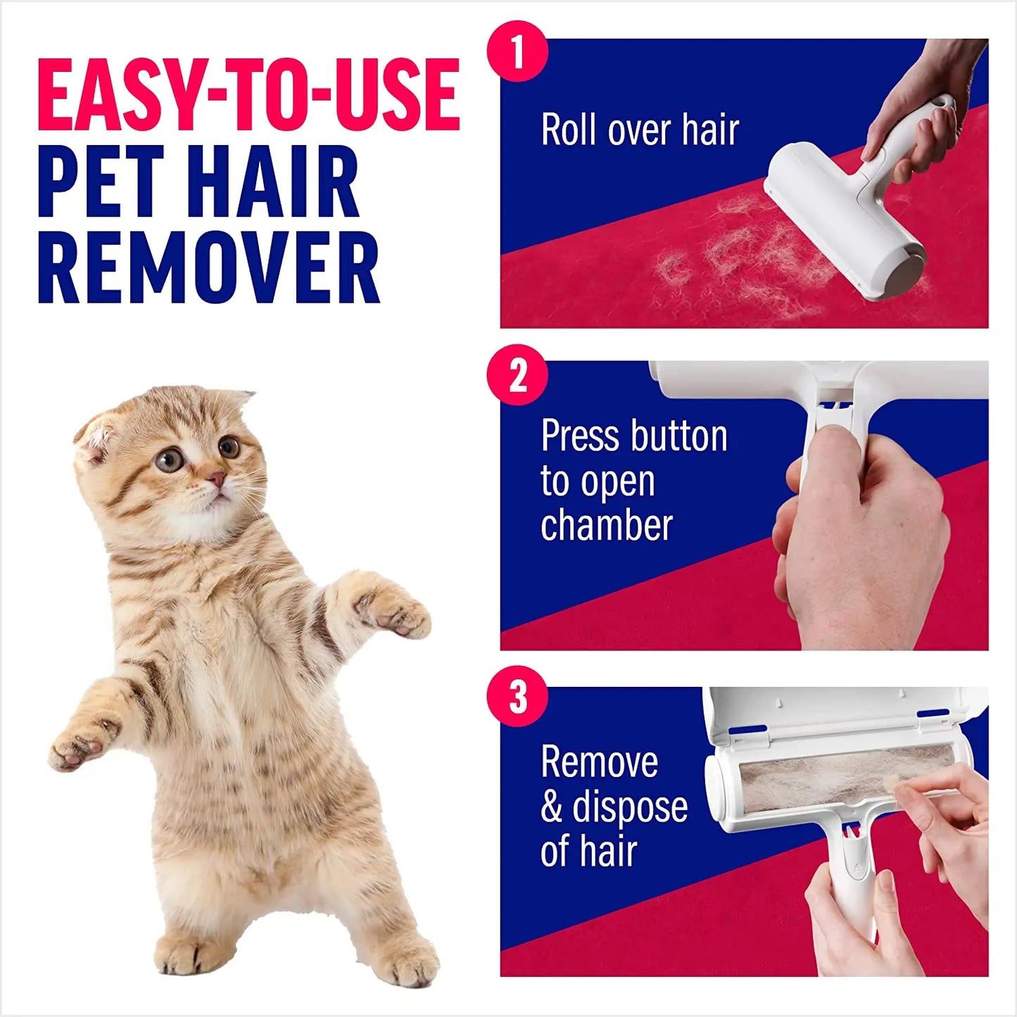 Pet Hair Remover - Clean Any Surface in Seconds